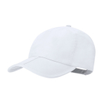 5-panel microvezel pet met verstelbare klittenbandsluiting kleur wit  negende weergave