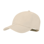 5-panel microvezel pet met verstelbare klittenbandsluiting kleur naturel  negende weergave