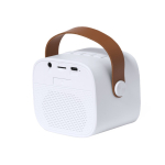 Speaker met bruine handgreep in retrostijl 5W derde weergave