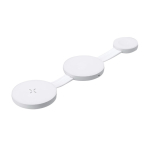 Magnetische en opvouwbare 3-in-1 draadloze oplader met USB-C kleur wit  negende weergave