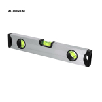 Aluminium waterpas met horizontale, verticale en 45°-libel