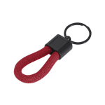 Sleutelhanger met polyester koord en gemetalliseerd plaatje tweede weergave