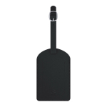 Kofferlabel van kunstleer met verstelbare gesp kleur zwart  negende weergave