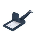 Kofferlabel van kunstleer met verstelbare gesp derde weergave