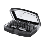 Gereedschapset met kunststof etui en magnetische bits