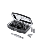 Gereedschapset met kunststof etui en magnetische bits met jouw bedrukking