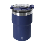 Dubbelwandige thermobeker to go met lekvrije sluiting 350 ml kleur marineblauw  negende weergave