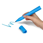 Gigantische fluo markeerstift met geparfumeerde inkt kleur blauw derde weergave
