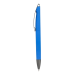 Plastic draaibalpen met zachte afwerking en blauwe inkt kleur blauw