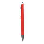 Plastic draaibalpen met zachte afwerking en blauwe inkt kleur rood