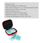 EHBO-kit in zachte rubberen etui volgens EU-norm kleur rood vijfde weergave