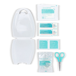 Compacte EHBO-set 10-delig in kunststof etui kleur wit vierde weergave