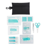 EHBO-set in polyester tas, 14-delig kleur zwart vierde weergave
