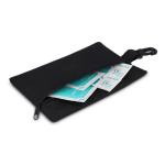 Compacte polyester EHBO-kit met karabijnhaak kleur zwart