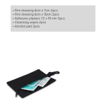 Compacte polyester EHBO-kit met karabijnhaak kleur zwart vijfde weergave