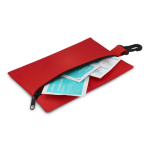 Compacte polyester EHBO-kit met karabijnhaak kleur rood