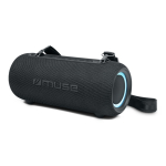 Waterbestendige Bluetooth-speaker met draagriem Muse kleur zwart
