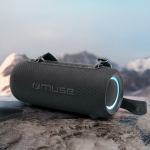 Waterbestendige Bluetooth-speaker met draagriem Muse kleur zwart vijfde weergave