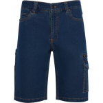 Unisex denim bermuda van katoen met zakken 370 g/m² Roly kleur jeans blauw tweede weergave