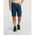Unisex denim bermuda van katoen met zakken 370 g/m² Roly kleur jeans blauw eerste gebruiksweergave