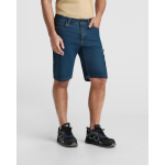 Unisex denim bermuda van katoen met zakken 370 g/m² Roly kleur jeans blauw derde gebruiksweergave
