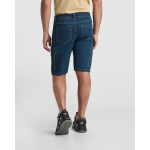 Unisex denim bermuda van katoen met zakken 370 g/m² Roly kleur jeans blauw vierde gebruiksweergave