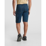 Unisex denim bermuda van katoen met zakken 370 g/m² Roly kleur jeans blauw detailweergave 3