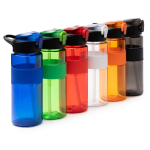 Sportfles van plastic met doseerdop en rietje 700ml kleur oranje detailweergave 4