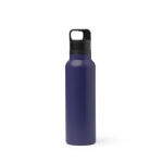 Thermosfles van roestvrij staal met drukknopdop 750ml kleur marineblauw tweede weergave