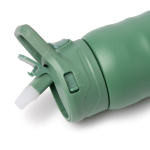 Thermosfles van gerecycled roestvrij staal met rietje 710ml kleur zwart detailweergave 3