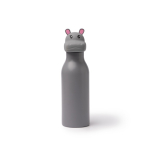 Thermosfles met kinderdesign en dop met dierenkop 450ml kleur grijs tweede weergave