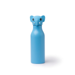 Thermosfles met kinderdesign en dop met dierenkop 450ml kleur pastel blauw tweede weergave