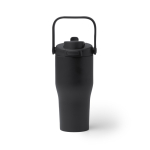 Thermofles van roestvrij staal met knopopening 550 ml kleur zwart tweede weergave