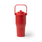 Thermofles van roestvrij staal met knopopening 550 ml kleur rood tweede weergave