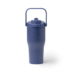 Thermofles van roestvrij staal met knopopening 550 ml kleur marineblauw tweede weergave