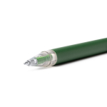 Matte pen van gerecycled aluminium met clip, blauwe inkt kleur zwart detailweergave 1