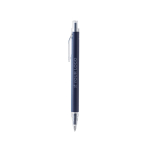 Matte pen van gerecycled aluminium met clip, blauwe inkt hoofdweergave