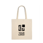 Natuurlijke katoenen tas met stevige lange hengsels 240 g/m² hoofdweergave