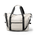 Multifunctionele tas van gerecycled katoen met schouderband kleur beige tweede weergave