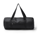Opvouwbare sporttas van gerecycled plastic met rits kleur zwart derde weergave