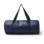 Opvouwbare sporttas van gerecycled plastic met rits kleur marineblauw derde weergave