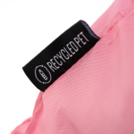 Opvouwbare boodschappentas van plastic met trekkoord kleur roze detailweergave 4