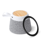 Draadloze speaker met bamboe en magnetische standaard 5W kleur lichtgrijs eerste gebruiksweergave