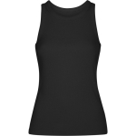 Dames tanktop in ribbreisel 270 g/m² Roly Direct Dribe kleur zwart eerste gebruiksweergave