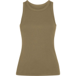 Dames tanktop in ribbreisel 270 g/m² Roly Direct Dribe kleur miliair groen eerste gebruiksweergave