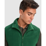 Unisex fleece bodywarmer met rits 300 g/m2 Roly Direct New kleur groene fles detailweergave 4