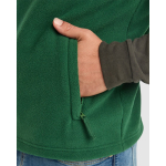Unisex fleece bodywarmer met rits 300 g/m2 Roly Direct New kleur groene fles detailweergave 5