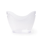 Transparante ijsemmer met handgrepen van stevig kunststof 4L kleur doorzichtig tweede weergave