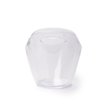 Transparante ijsemmer met handgrepen van stevig kunststof 4L kleur doorzichtig derde weergave