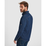 Denim katoenen stretch overhemd 210 g/m² Roly Direct Lujan kleur jeans blauw detailweergave 1